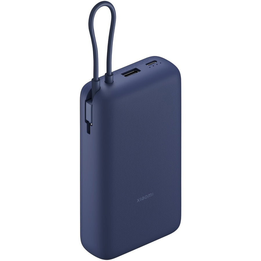 Xiaomi 33 W Power Bank 20000 mAh with built-in USB-C cable, blue