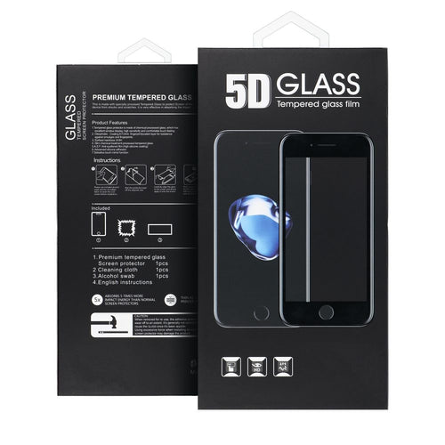 Aizsargstikls iPhone 15 Pro – 5D Full Glue, melns — attēls 2