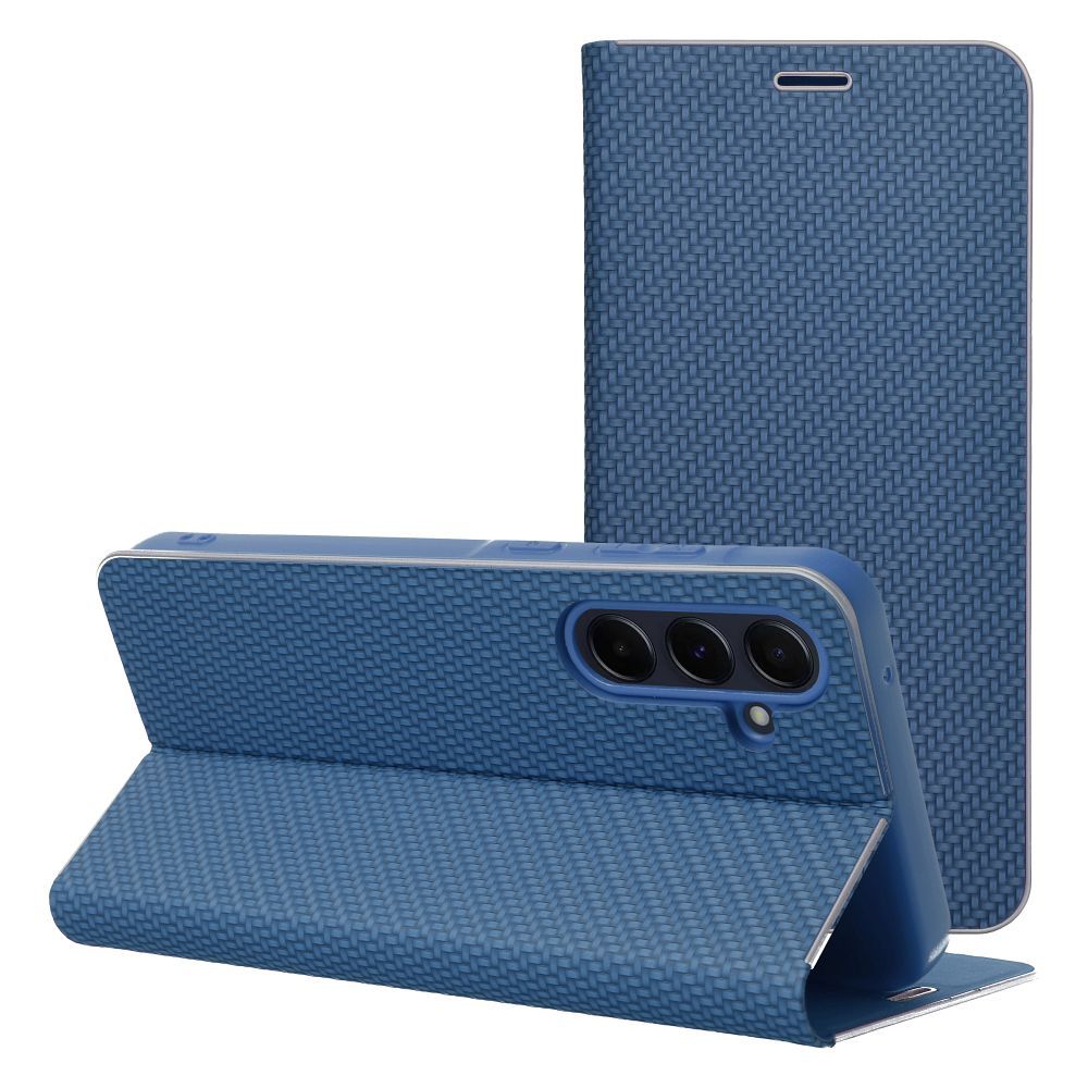 Aizsargvāciņš Samsung S21 – LUNA Carbon, zils — attēls 2