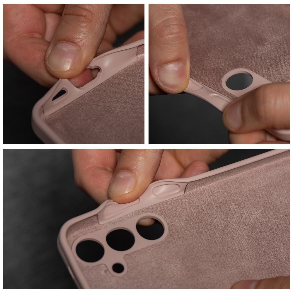 Aizsargvāciņš Samsung S24 FE sand – SILICONE 2mm, rozā — attēls 4