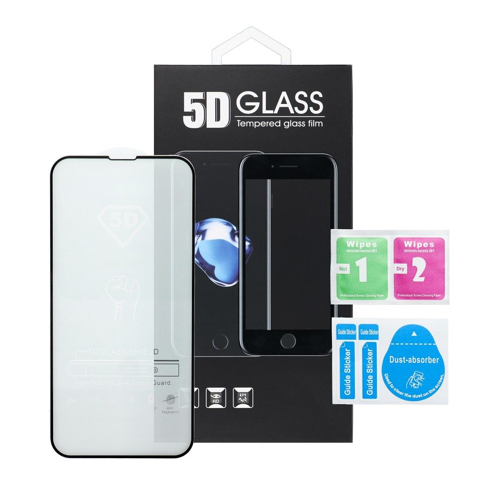 Aizsargstikls Huawei P20 Pro – 5D Full Glue, melns — attēls 4