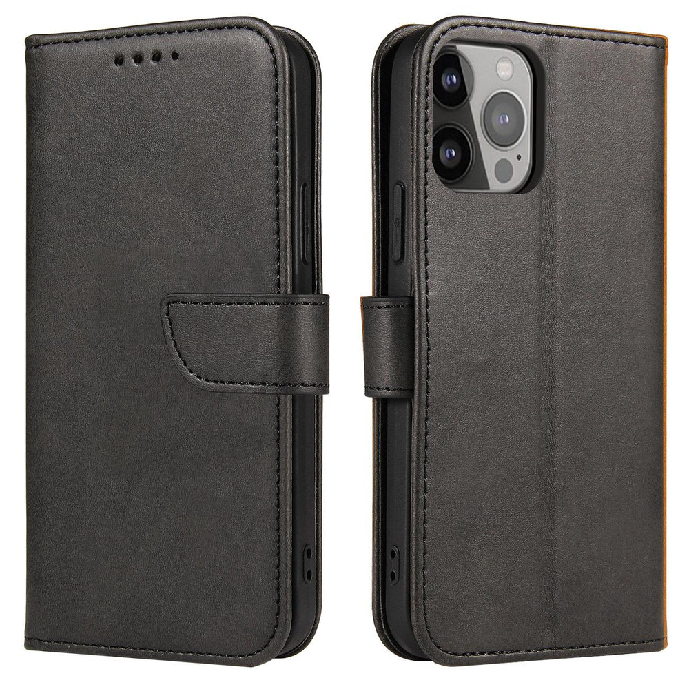 Aizsargvāciņš Huawei Mate 50 Pro cover with flip wallet stand – Magnet, melns