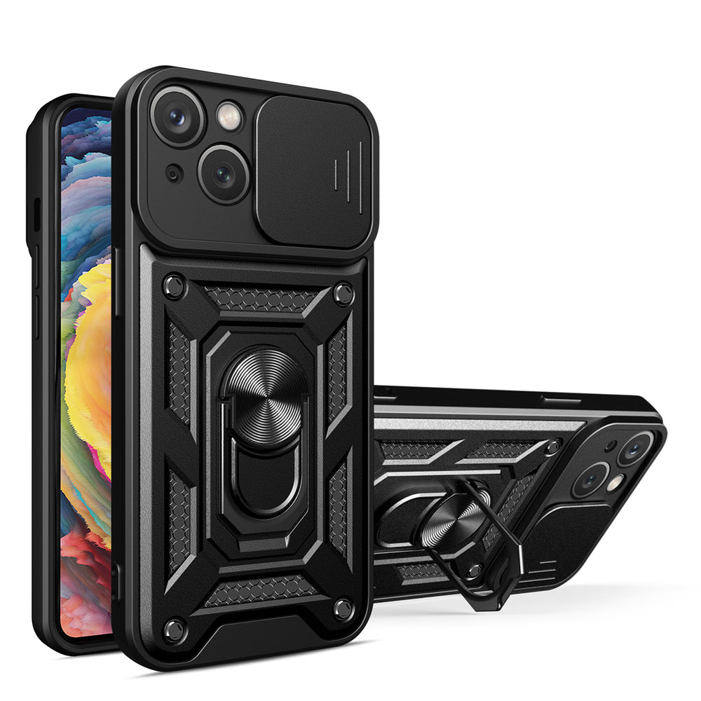 Aizsargvāciņš Motorola Moto G62 5G armored case with camera cover – Hybrid Armor Camshield, melns