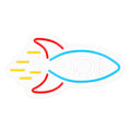 Neolia NNE18 PLEXI LED neona lampa ROCKET – daudzkrāsu