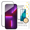 Aizsargstikls iPhone 15 Plus Case Friendly Full Glue Tempered Glass with Frame – Wozinsky Full Glue, melns