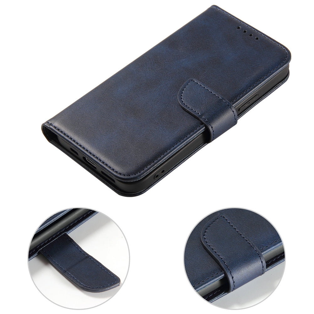 Aizsargvāciņš iPhone 15 Pro Magnet Case – Wallet with Stand, zils — attēls 2
