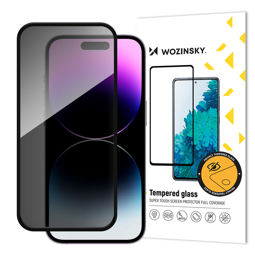 Aizsargstikls iPhone 16 – Wozinsky Privacy with anti-spy filter