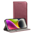 Aizsargvāciņš Xiaomi Redmi Note 13 4G – SMART MAGNETO, bordo