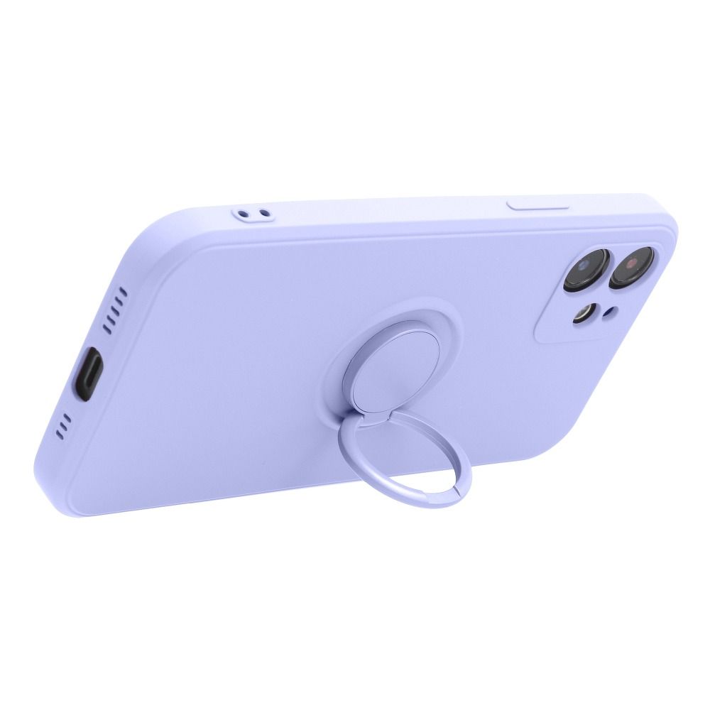Aizsargvāciņš iPhone 13 Pro Max – SILICONE RING, violets — attēls 3