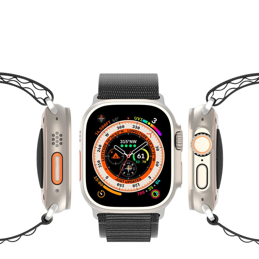 Dux Ducis GS neilona siksniņa Apple Watch 42/44/45/49 mm, melna