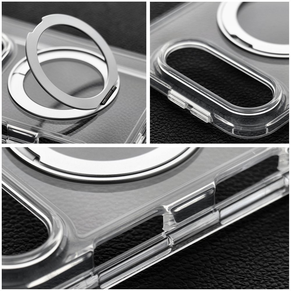4sD-i Clear Case Circle stand aizsargvāciņš iPhone Duo, caurspīdīgs