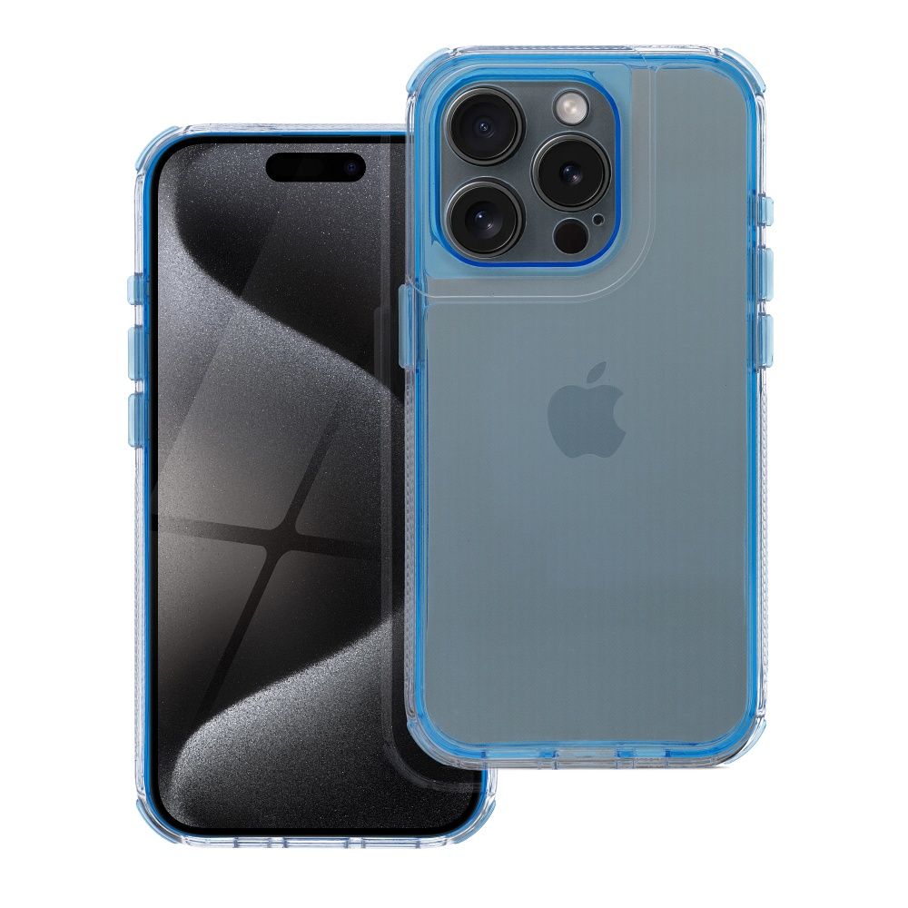 Aizsargvāciņš iPhone 16 Pro – MATRIX CLEAR, zils
