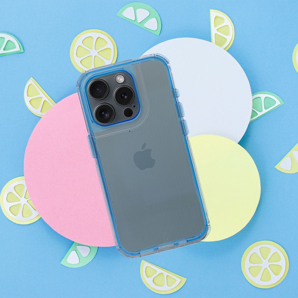 Aizsargvāciņš iPhone 16 Pro – MATRIX CLEAR, zils — attēls 4