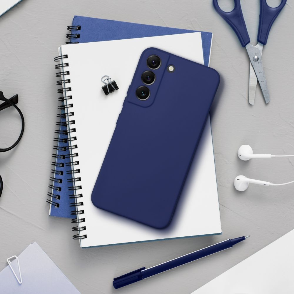 Aizsargvāciņš Samsung A42 5G – SOFT, tumši zils — attēls 4
