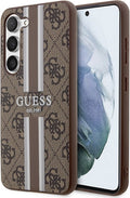 Guess 4G Printed Stripe vāciņš Samsung Galaxy S23 Plus, brūns — 1
