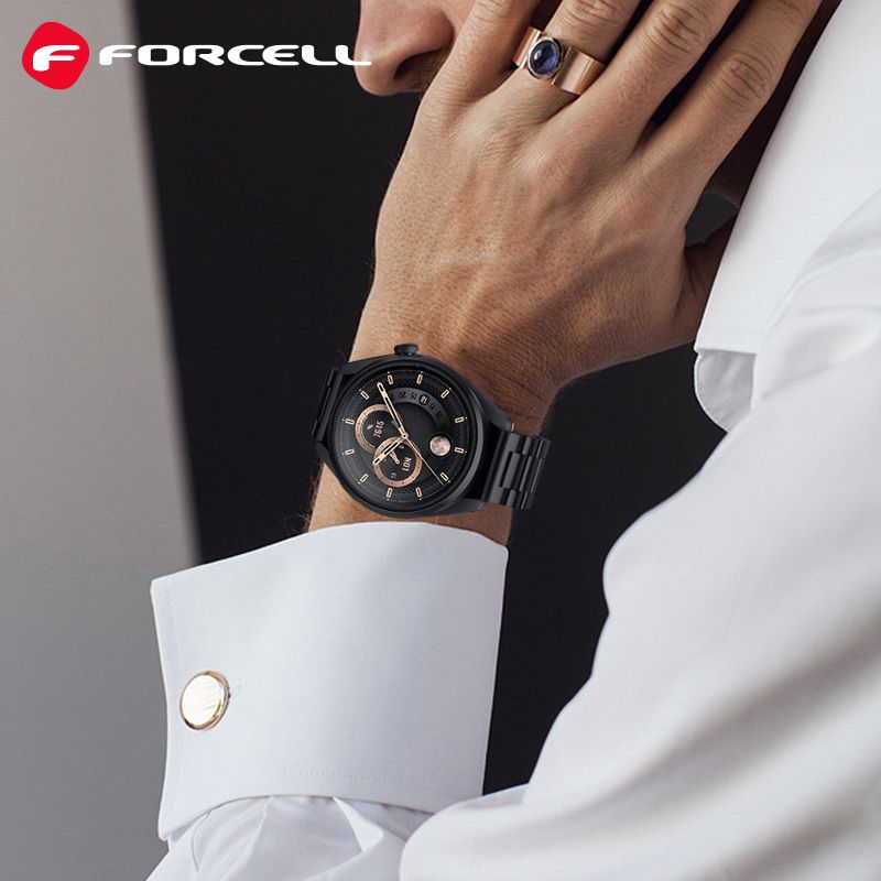 Forcell F-Design FS06 siksniņa Samsung Galaxy Watch 22 mm, melna