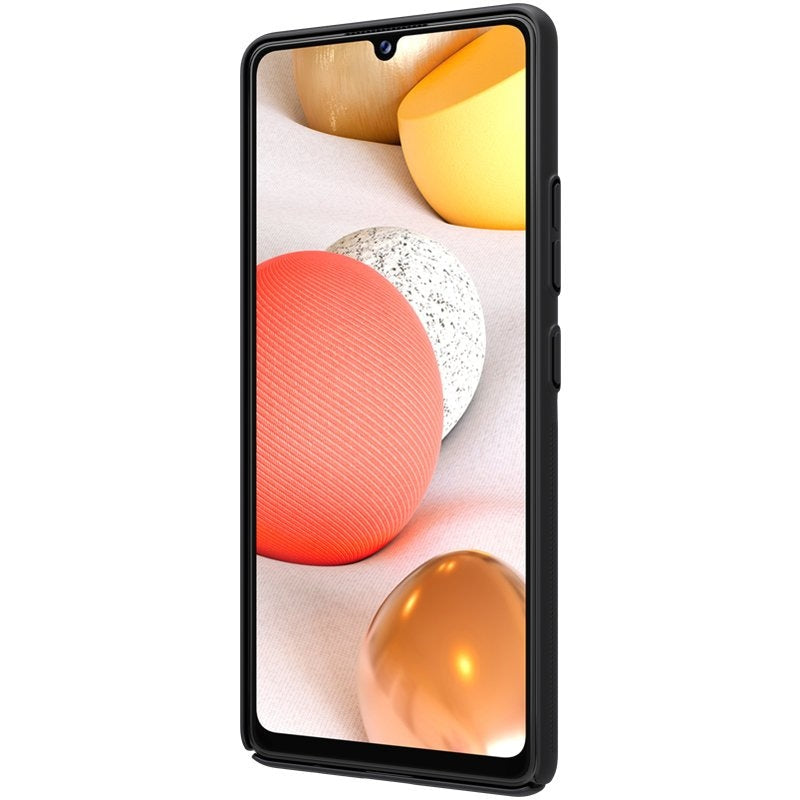 Nillkin Super Frosted Shield aizsargvāciņš Samsung Galaxy A42 5G ar statīvu, melns