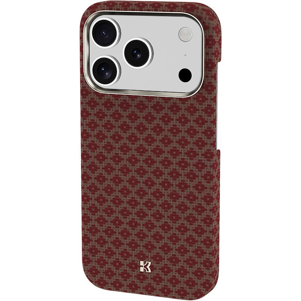 Aizsargvāciņš iPhone 17 Pro/18 Pro – Benks ArmorGrid Kevlar 600D ar metāla rāmi, oranžs