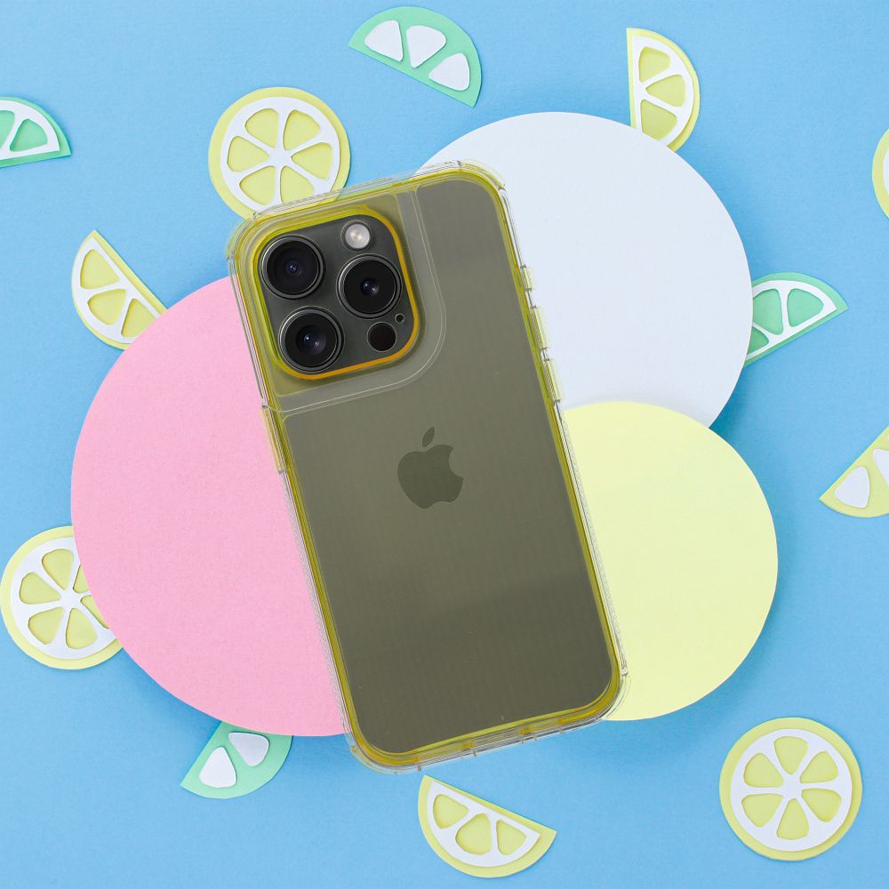 Aizsargvāciņš iPhone 16 – MATRIX CLEAR, dzeltens — attēls 3