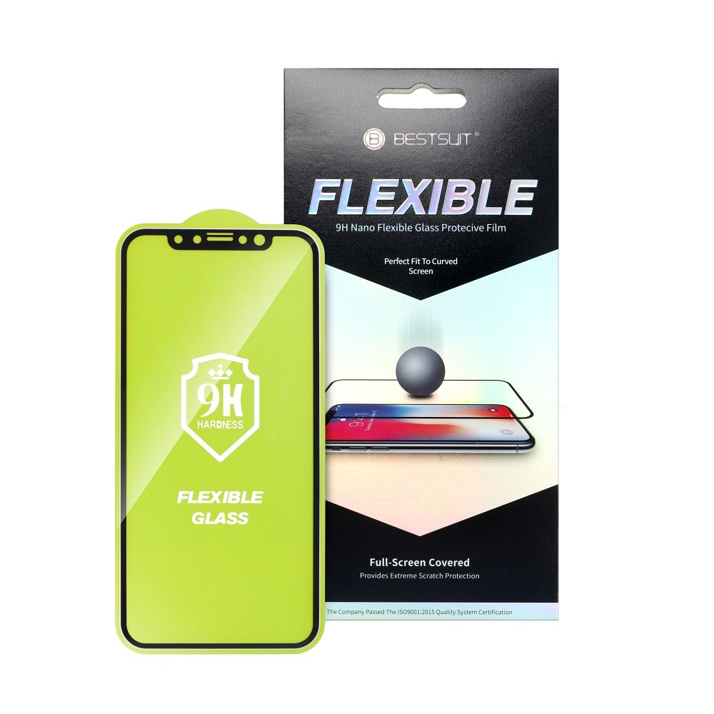 Aizsargstikls Apple iPhone 12 mini – Bestsuit Flexible 5D, melns