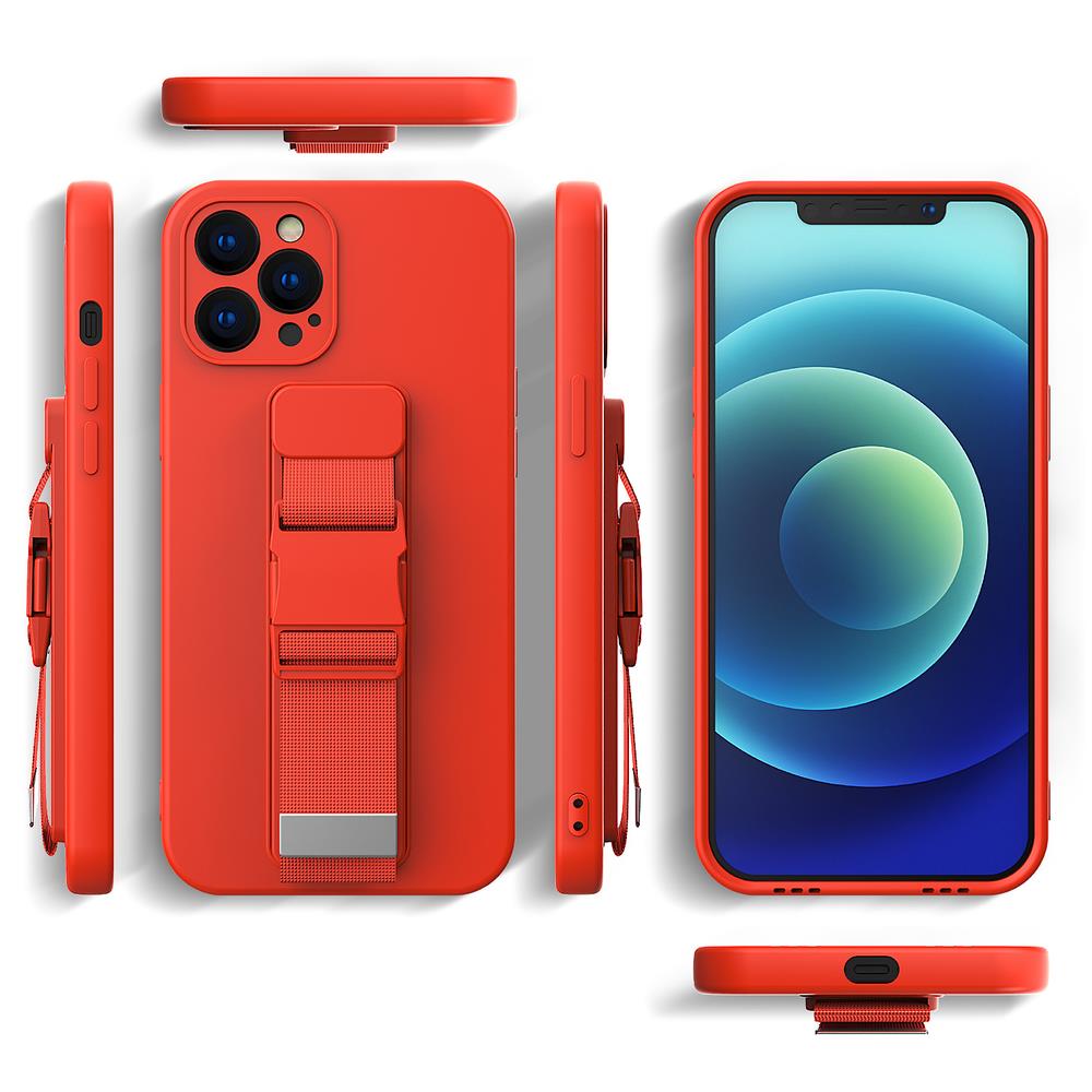 Aizsargvāciņš Samsung Galaxy A32 5G – Rope gel with a lanyard chain bag lanyard, tumši zils — attēls 2