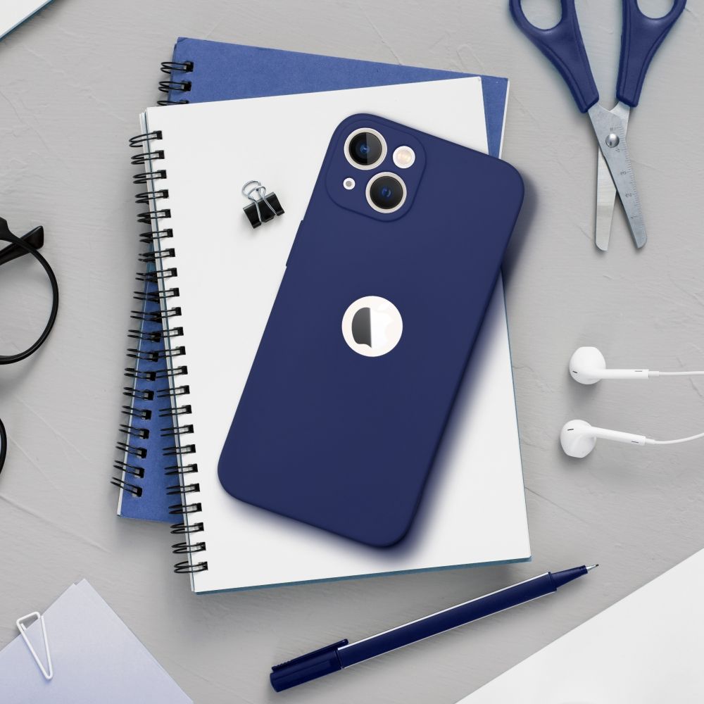 Aizsargvāciņš iPhone 16 Plus – SOFT, tumši zils — attēls 4