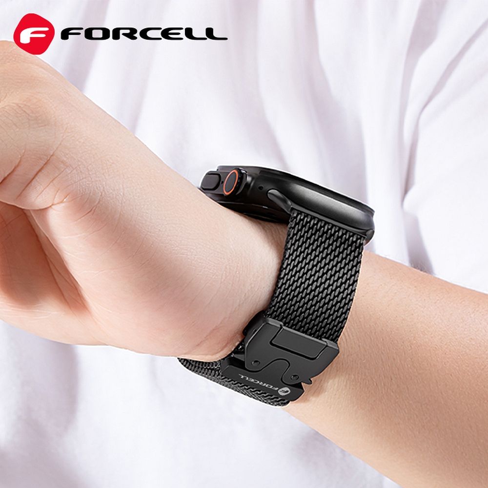 Forcell F-Design FA11 siksniņa Apple Watch 38 / 40 / 41 mm, melna