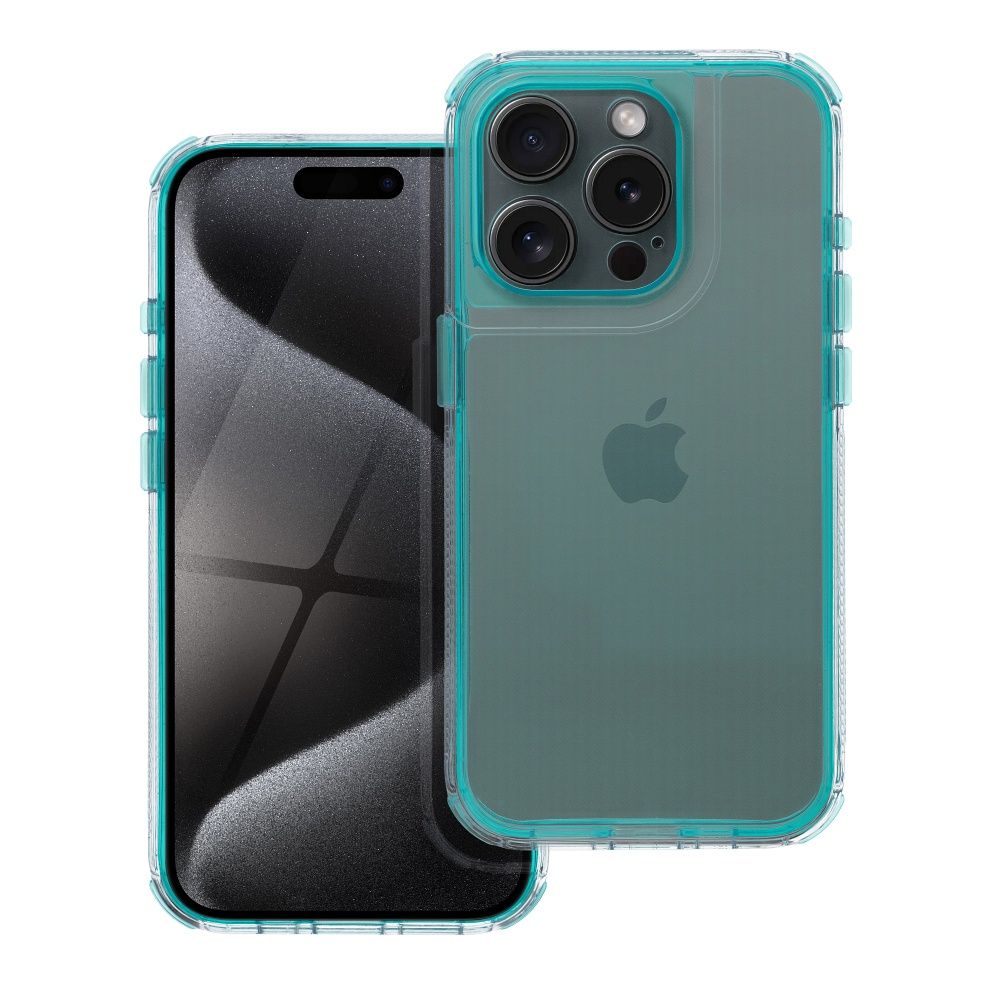 Aizsargvāciņš iPhone 16 mint – MATRIX CLEAR