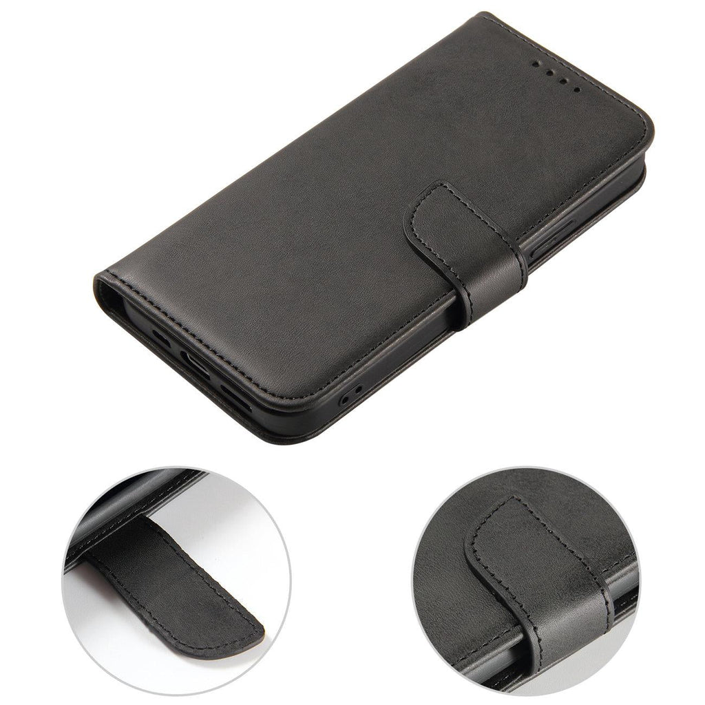 Magnet Case atverams maciņš Honor X8 5G ar statīvu, melns