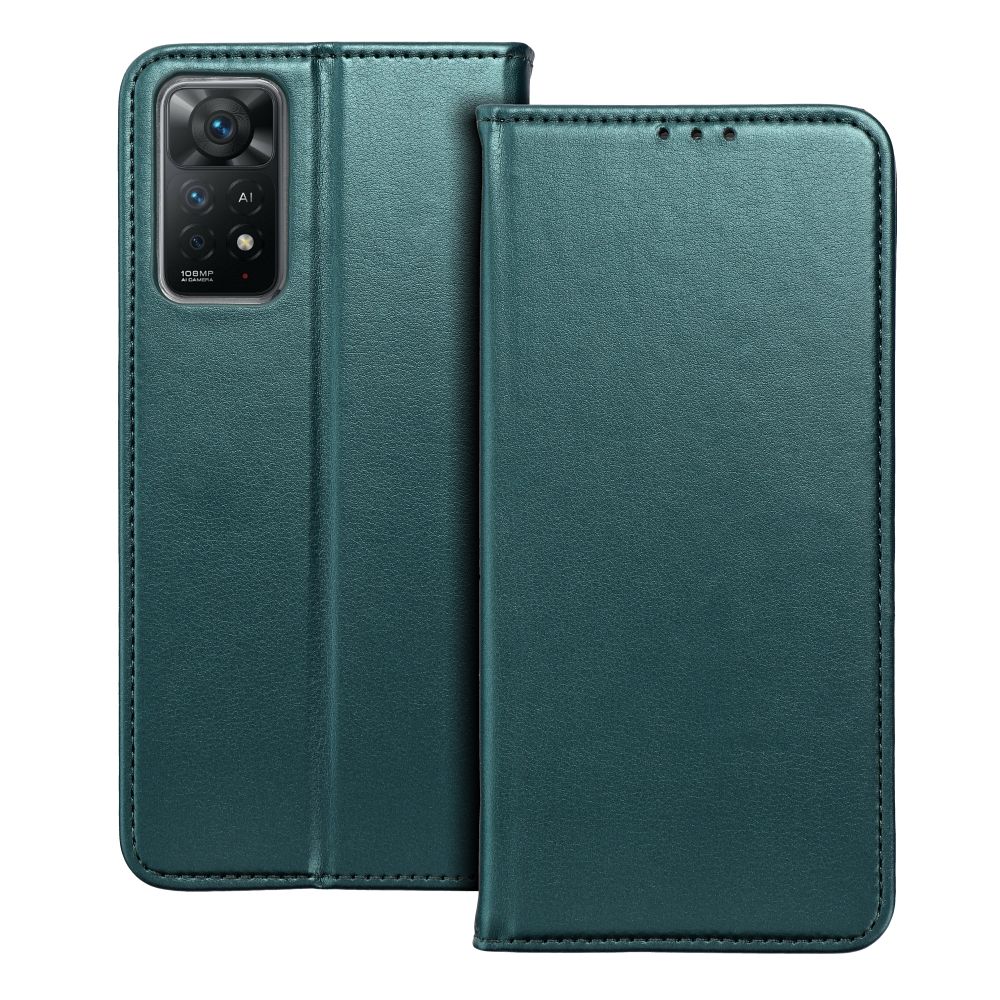 Aizsargvāciņš Xiaomi Redmi Note 13 4G – SMART MAGNETO, tumši zaļš — attēls 3