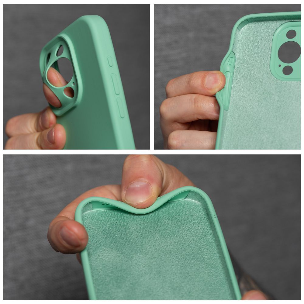 Aizsargvāciņš iPhone 16 Plus mint – SILICONE 2mm — attēls 4