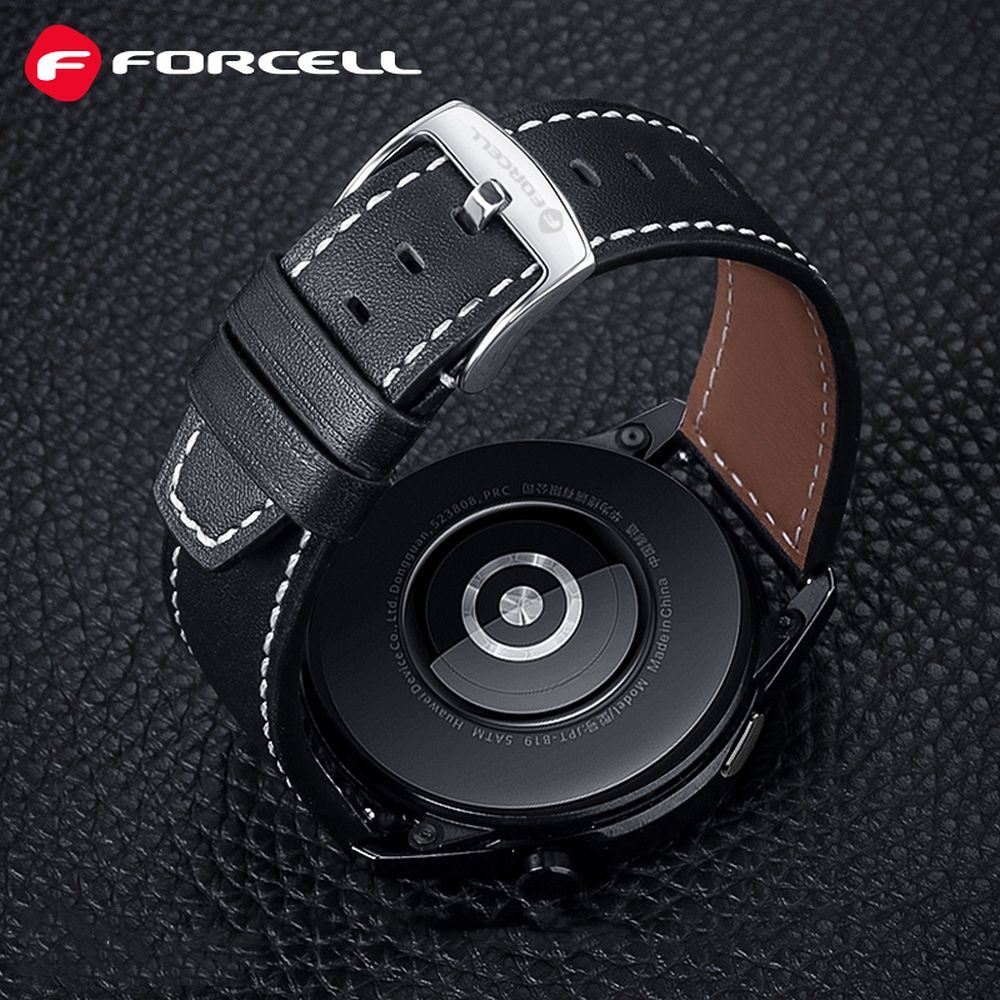 Forcell F-Design FS21 siksniņa Samsung Galaxy Watch 22 mm, melna