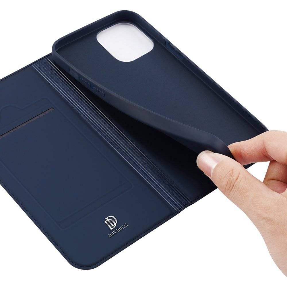 Aizsargvāciņš iPhone 13 Pro Max – DUX DUCIS wallet SKIN PRO, zils — attēls 3