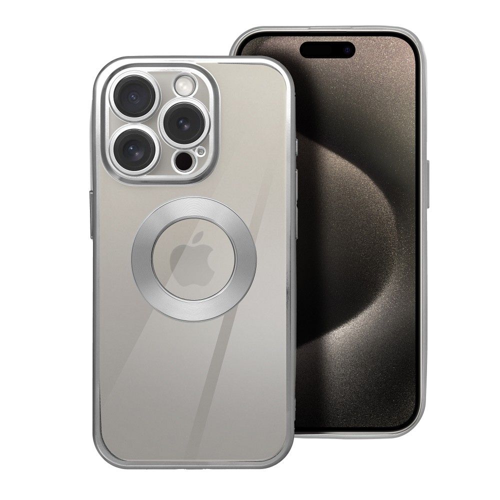 Aizsargvāciņš iPhone 16 Pro – GLAM, sudraba