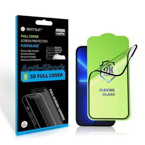 Aizsargstikls Apple iPhone 13 mini – Bestsuit Flexible 5D, melns
