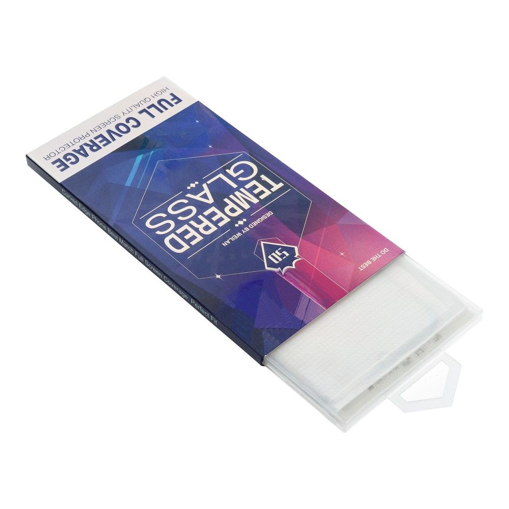 Aizsargstikls Samsung Galaxy S21 Ultra (hole) – 5D Full Glue, melns — attēls 4
