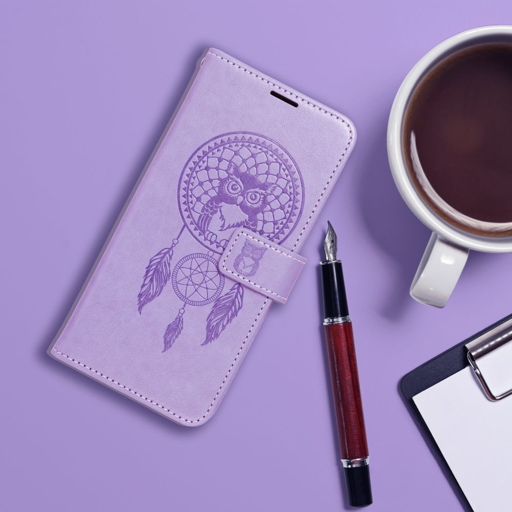 Mezzo Book (sapņu ķērājs) aizsargvāciņš Samsung A14 4G / A14 5G, violets