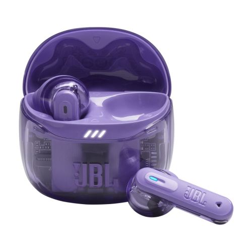 JBL Tune Flex 2 Ghost Edition, caurspīdīgi violets — bezvadu austiņas — attēls 2