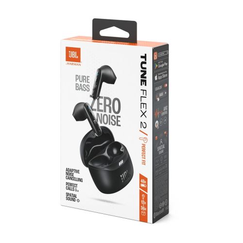 JBL Tune Flex 2 TWS, melnas — bezvadu austiņas — attēls 1