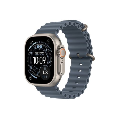 Apple Watch Ultra 3 GPS + Cellular 49 mm, dabisks titāns, zila Ocean Band — attēls 1