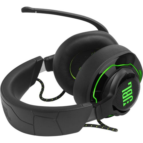 JBL Quantum 910X bezvadu spēļu austiņas ar mikrofonu, melnas/zaļas — attēls 2