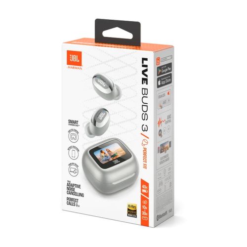 JBL Live Buds 3 TWS, sudraba — bezvadu austiņas — attēls 1