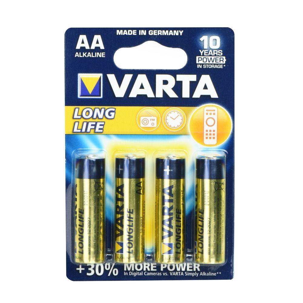 VARTA Longlife sārma baterijas AA (LR6), 4 gab.