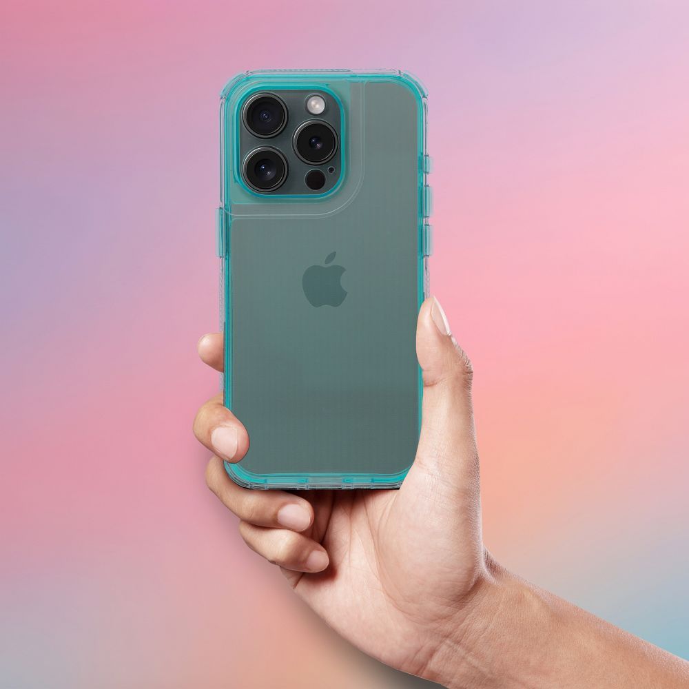 Aizsargvāciņš iPhone 16 PLUS mint – MATRIX CLEAR — attēls 3