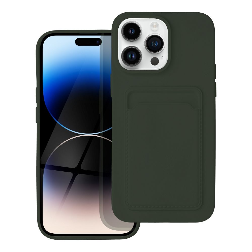 Aizsargvāciņš iPhone 14 Pro Max – CARD, zaļš