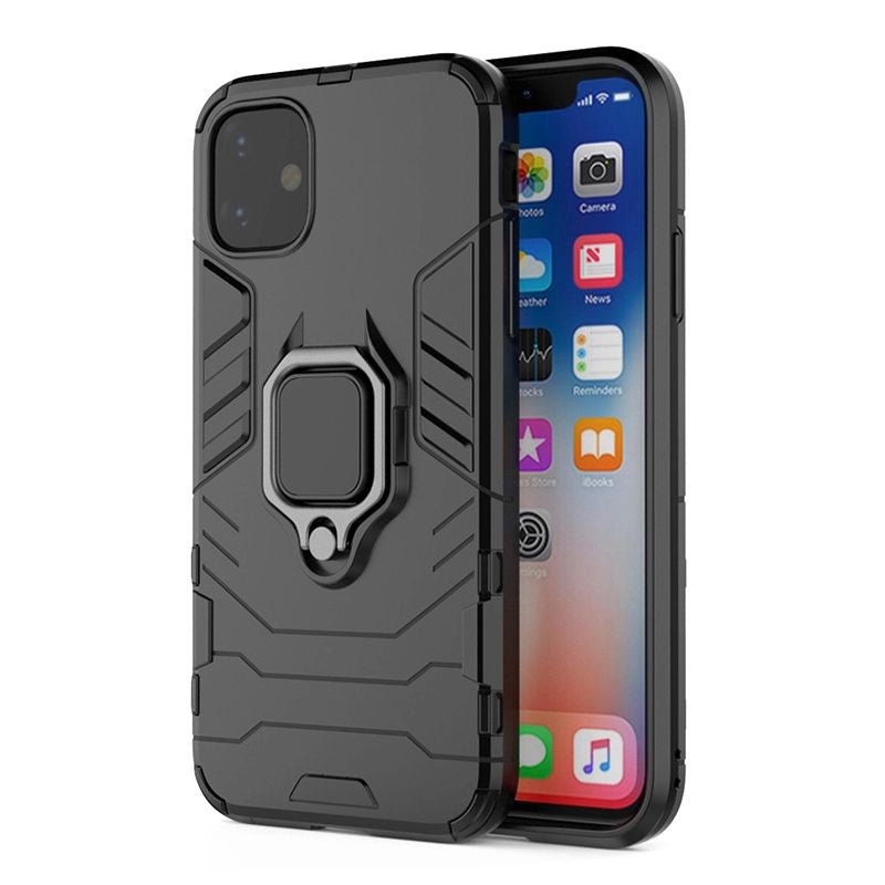 Aizsargvāciņš iPhone 14 Pro – Ring Armor, melns — attēls 4