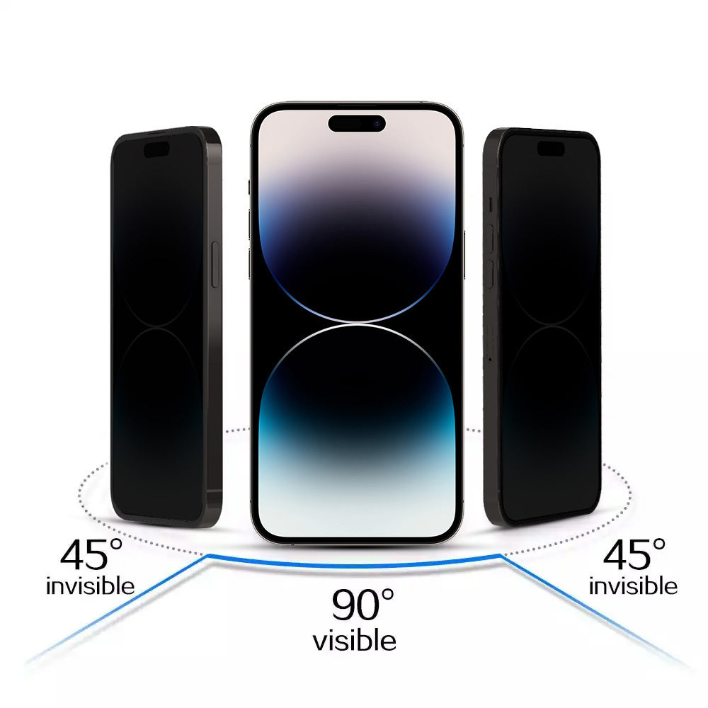 Aizsargstikls iPhone 16 PRO MAX – Privacy, melns — attēls 3