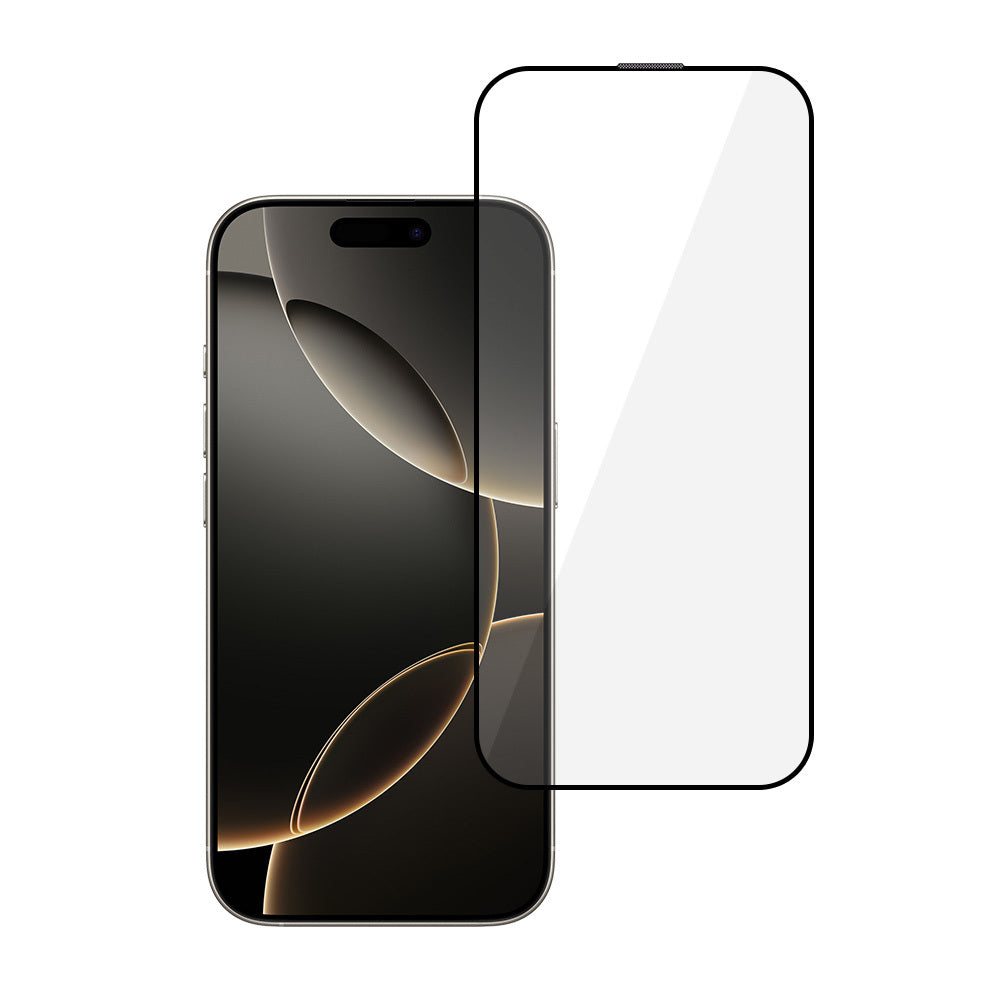 Aizsargstikls iPhone 16 PRO/17 – HARD Full Glue 5D, melns — attēls 2