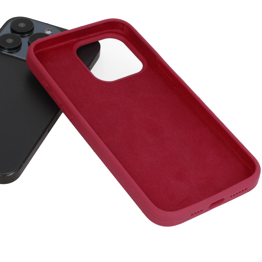 Aizsargvāciņš iPhone 16 Pro – Silicone Lite, bordo — attēls 4