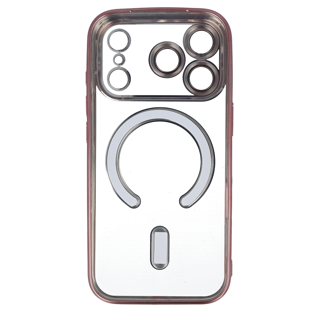 Aizsargvāciņš iPhone 17 Pro – Metallic Magsafe, rozā — attēls 3
